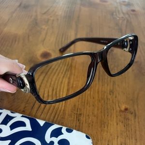 GUCCI glasses frame! gold on sides dark brown never worn